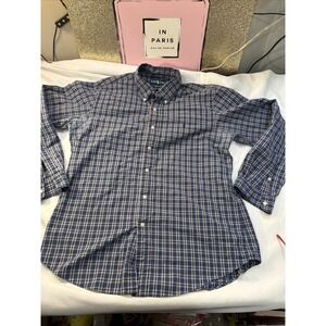 Ralph Lauren Classic Fit Long Sleeve Blue Button Shirt Men's  Large 419